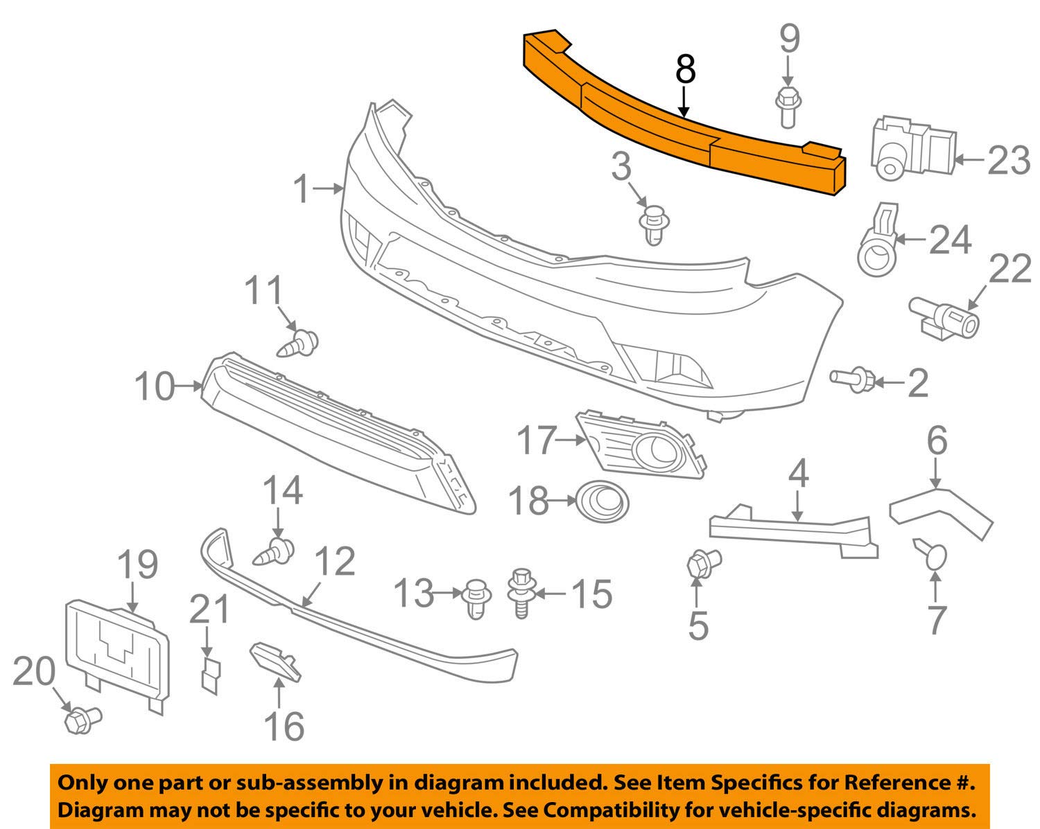 Amazon.com: Genuine Honda 71130-SZA-A01ZZ Bumper Beam : Automotive